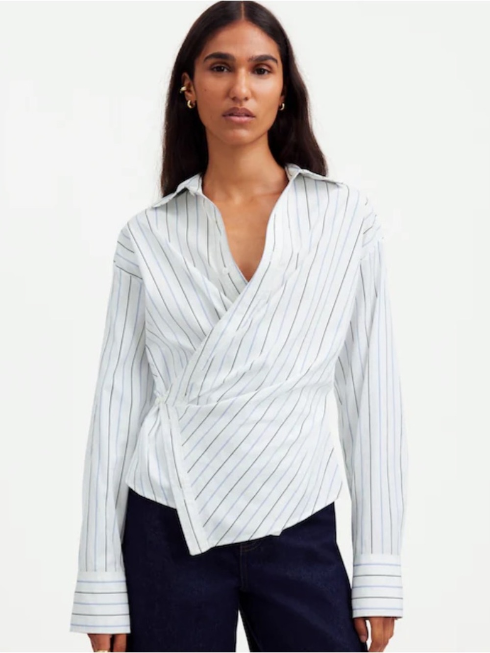 NWT Madewell Asymmetric Button-Up Shirt Size 4